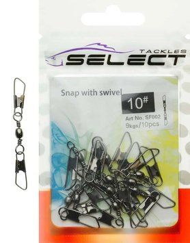 Вертлюжок із застібкою Select SF002 size 6, 9 шт. 18702091 фото