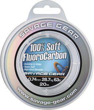 Флюорокарбон Savage Gear Soft Fluorocarbon 50m 0.26mm 4.7kg Clear 18542229 фото