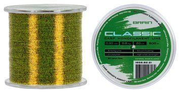 Волосінь Brain Classic Carp Line (3D neon lime) 600m 0.30mm 20lb 8.8kg 18588221 фото