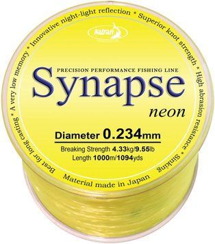 Волосінь Katran Synapse Neon 1000m (neon-yellow) 0.234mm 9.55lb 35000016 фото
