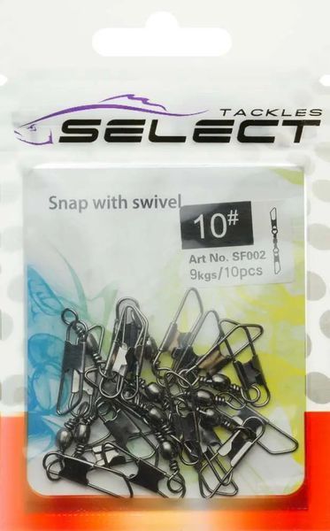 Вертлюжок с застежкой Select SF002 size 4, 9 шт. 18702090 фото