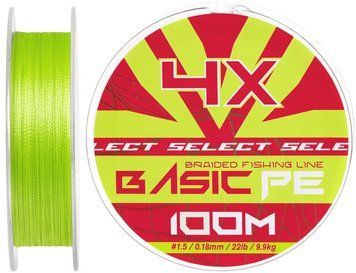 Шнур Select Basic PE Light Green 150m #0.3/0.04mm 5lb/2.5kg 18701950 фото