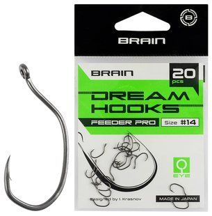Крючок Brain Dream Hooks Feeder Pro #14 (20шт/уп) 18585563 фото