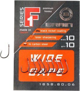 Крючок Brain F1 Wide Gape #12 (10 шт/уп) 18588005 фото