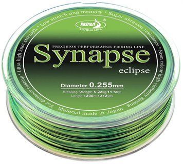 Волосінь Katran Synapse Eclipse 1200m (neon-black) 0.255mm 11.55lb 35000023 фото