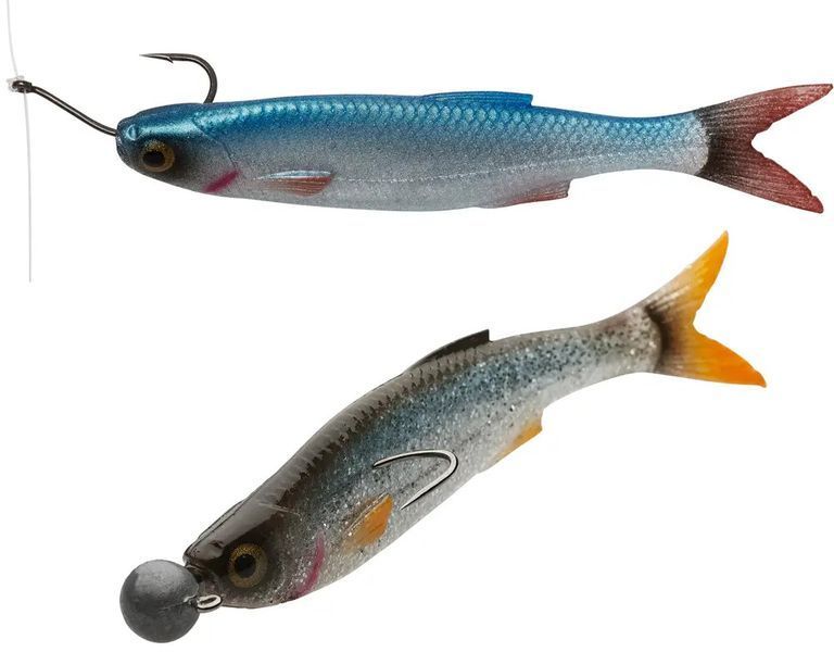Силикон Savage Gear Craft Dying Minnow 100mm 5.5g Blue Pearl (5 шт/уп) 18541226 фото