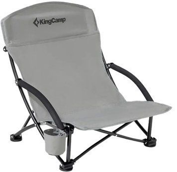 Стілець розкладаний KingCamp Beach Chair Grey 22486615 фото