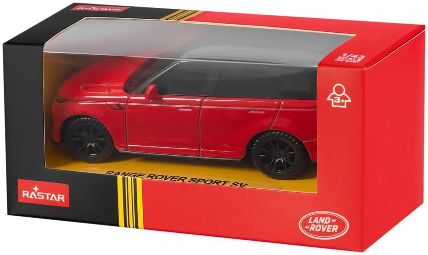 Машинка Rastar Range Rover Sport SV 1:43 Красный 4540131 фото