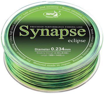 Волосінь Katran Synapse Eclipse 1300m (neon-black) 0.234mm 9.55lb 35000022 фото