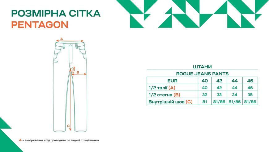 Штани Pentagon Rogue Jeans Pants 40 32" Black 19390126 фото