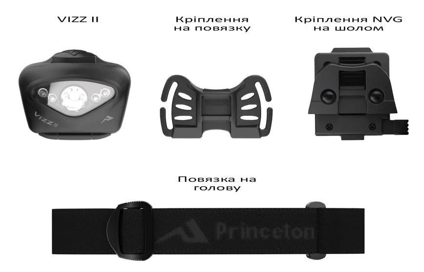 Ліхтар налобний Princeton Tec Vizz II MPLS 200 lm Black 23704428 фото