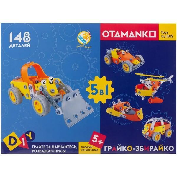 Конструктор гибкий OTAMANKO Грайко-збирайко 5-в-1 148 деталей 5320169 фото
