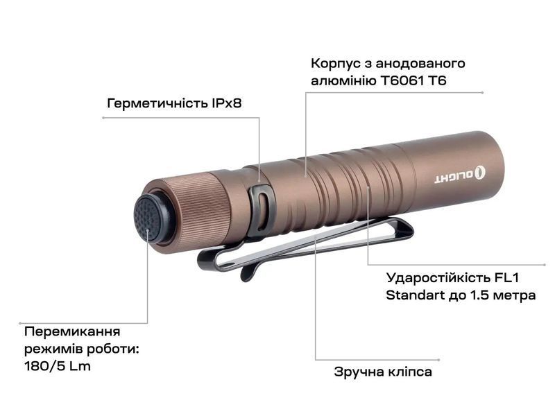 Ліхтар Olight I3T EOS Desert Tan 23703099 фото